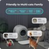 ABRCT Self-Cleaning Litter Box Automatic Electronic Hands-Free Smart Robot self Cleaning Litter Box - Large 60L Capacity, Safe Anti-Pinch,with Deodorizer and Liner,for Multiple Cats (Grey Pro) - Image 3