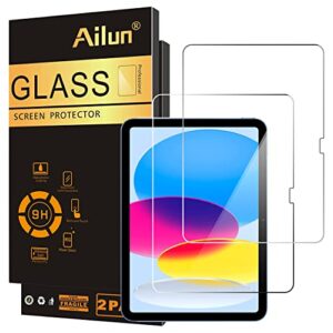 apiker 2 Pack Screen Protector for iPad 9th 8th 7th Generation 10.2 Inch, Tempered Glass Film for iPad 9 8 7 (2021/2020/2019), Case Friendly & Apple Pencil Compatible