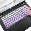 Dell Latitude Keyboard Cover for Dell Latitude E7450 E7470 E5470 E7480 E5450 5480 5490 7490, Dell 3340 E3340 Laptop Silicone Keyboard Skin Keyboard Protector, Gradual Purple (US Layout, with Pointing)