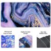 Keyboard Mouse Pad Set, Extended Mouse Pad+Keyboard Wrist Rest Support, Memory Foam Ergonomic Easy Typing, 3Pcs (35.4×15.7 in) Desk Pad Set for Home Office Study Game-Purple Marble - Image 3