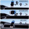 BIVGAZA Phone Holder Car [Military-Grade Suction] Universal Car Phone Holder [Thick Case Friendly] Automobile Accessories Dashboard Air Vent Windshield Phone Mount Fit for iPhone Android Smartphones - Image 2