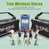 W-KING Bluetooth Speaker, 90W Max Loud Speakers Bluetooth Wireless, IPX6 Waterproof Portable Outdoor Speaker with 50W Deep Bass/2 Powerful Subwoofer/40H/Power Bank/EQ/TF/AUX/NFC for Pool/Party/Travel - Image 4