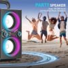 TPyesss Bluetooth Speakers, 80W(Peak) Wireless TWS Portable Bluetooth Speaker, Beat-Driven Lights, 100dB Loud Stereo Speaker with BassUp, Speakers with Subwoofer for Outdoor, Party, Camping - Image 6