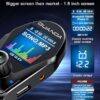 Bluetooth FM Transmitter (Upgraded Version) in-Car Wireless Radio Adapter Kit W 1.8" Color Display Hands-Free Call Fast Charging 18W and Smart 2.4A Dual USB Ports, TF Card MP3 Player - Image 4