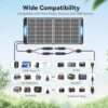 DOROEO 100W Portable Solar Panel, Foldable Solar Charger for Power Station, Monocrystalline Solar Panel with QC3.0 USB-A &Type-C DC19V Port, Waterproof Folding Panel Solar for Camping RV Trip - Image 4