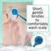 EOT Wellness Bendable Long Handled Silicone Body Brush & Hair Scrubber - Bath Shower Back Brush, Shampoo Hair & Scalp Massager, Back Scrubber for Shower (Blue Sapphire) - Image 5