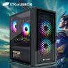 STGAubron Gaming PC Computer Desktop, RX 550 4GB, Intel i7 Xeon E5, 16GB RAM, 512GB SSD, WiFi, BT 5.0, W10H64, RGB Fanx3, RGB Mouse Pad, Gaming Computer Tower for Gamer,Streaming - Image 4