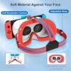 Upgraded VR Headset for Nintendo Switch & Switch OLED Model, Switch VR Glasses with Adjustable HD Lenses and Comfortable Head Strap, Labo VR Kit 3D Goggles for Switch Accessories (White&Blue) - Image 5