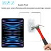 Ailun 2 Pack Screen Protector for iPad Pro 12.9 Inch Display [2022 & 2021 & 2020 & 2018 Release] Tempered Glass [Face ID & Apple Pencil Compatible] Ultra Sensitive Case Friendly - Image 5