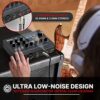 Pyle Professional USB Audio Interface with MIC/LINE, Guitar, AUX Stereo and RCA Inputs, Phone/Stereo/Monitor Outputs, Ideal for Computer Playing & Recording, Preset 24 Digital Effects - PMUX9 - Image 4