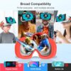 Upgraded VR Headset for Nintendo Switch & Switch OLED Model, Switch VR Glasses with Adjustable HD Lenses and Comfortable Head Strap, Labo VR Kit 3D Goggles for Switch Accessories (White&Blue) - Image 4