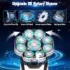 Upgrade Head Shavers for Bald Men,Head Shaver 9D, 6-in-1 Electric Razor Grooming Kit with Nose Hair Trimmer, Waterproof Wet/Dry Shaver, LED Display, Rechargeable Bald Head Razor, Gift for Men （silver） - Image 5