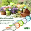 10 Pcs Plant Watering Globes Colored 2 Size Self Watering Globes Automatic Watering Bulbs Plastic Plant Water Globes Drip Irrigation Device for Indoor Outdoor Plants (10.5 & 5 Inch, 5 Colors) - Image 6