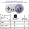 KIWITATA 2 Pack 2.4GHz Wireless Controller for SNES Original Console, Rechargeable Wireless SNES Remote Gamepad Controller for SNES Super Entertainment System Console-7 Pin Connector - Image 6