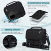 RAINSMORE Camera Bag, DSLR/SLR/Mirrorless Camera Case with Tripod Holder Waterproof Camera Sling Bag Crossbody Camera Bags for Photographers with Rain Cover for Canon/Nikon/Sony/Fuji, Black - Image 4
