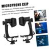 FLaig 2pcs Streaming Mount for Boom Over Professional Universal Holder Gear Mic Voice- Black Table Clip Arm Snare Recording Studio Shockproof Condenser Games Rim Adjustable Clips Stands (Color : Blac - Image 4