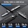 SSK USB Drive 1TB External SSD, No Speed Drop Portable SSD 1000MB/s, USB 3.2 Gen 2 A+C Dual Port External Solid State Hard Drive for iPhone 15/16 Pro, Win, Mac, Android Phone - Image 7