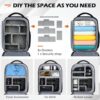 SDYSM Camera Bag Backpack Professional for DSLR SLR Mirrorless Camera Waterproof Laptop Back Pack 15.6 Inch with Rain Cover Anti Theft Travel Case Large Capacity Photography Backpack Black - Image 5