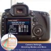 DSLR Cheat Sheet for Canon Nikon Sony Camera Accessories Photography Gifts Photographer, Quick Reference Cards Photography Guides & Tips: Settings, Exposure, Modes, Composition, Lighting Etc 4×3 Inch - Image 4