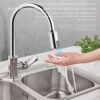 SS SUNSBELL Touchless Faucet Adapter, Touchless Bathroom Faucet, Automatic Bathroom Sink Faucet Adapter Saving Device Infrared Sensor Water Management Adapter Tap Sensor Suitable M22 M24 Tap Nozzle - Image 6