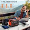 Giomre Portable Power Station, 297Wh Backup Lithium Battery Generator with 600W AC Output and 100W Fast Charging, Solar Generator for Outdoors Camping, Travel Emergency, Home Blackout - Image 2