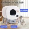 Fsitego Self Cleaning Cat Litter Box - Extra Large Automatic Litter Box with Mat for Multiple Cats - Odor-Free Waste Disposal Includes Trash Bags - Image 5