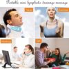 Celosmo EMS Neck Acupoints Lymphvity Massager Device Electric Deep Tissue 3D Massage USB Charge 12 Modes Neck Lymphatic Massager for Women Men Gift (Blue) - Image 4