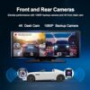Luzeterna Portable 9.3-inch Wireless Apple CarPlay Screen for Car with Auto Brightness, 4K Dash Cam & Backup Camera, Bluetooth Car Stereo with Android Auto, Touchscreen CarPlay Box,GPS Navigation - Image 4