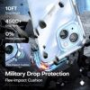 TAURI 3 in 1 for iPhone 14 Case Clear, [Not Yellowing] with 2X Screen Protectors, [Military-Grade Drop Protection] Shockproof Slim 14 Cover 6.1 Inch - Image 2