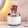 Cayxenful Pencil Holder For Desk,5 Slots 360°Degree Rotating Desk Organizers And Accessories,Desktop Storage Stationery Supplies Organizer, Cute Pencil Cup Pot For Office, School, Home (B-White) - Image 6