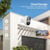 HubFlashy 1080P Outdoor Security Camera Wireless with 2-Way Talk, Battery Powered, Color Night Vision, Suitable for Home Security Indoor/Outdoor, Cloud Storage, Smart AI Motion Detection (2 Pack) - Image 4