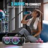 Speakers, YIER 80w (Peak) Portable Wireless Speaker with Lights, Stereo Loud Sound, IP67 Waterproof, Deep Bass Outdoor Speakers Bluetooth 5.0 Dual Pairing for Home Party Beach Camping, Gifts - Image 6