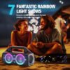 Speakers, YIER 80w (Peak) Portable Wireless Speaker with Lights, Stereo Loud Sound, IP67 Waterproof, Deep Bass Outdoor Speakers Bluetooth 5.0 Dual Pairing for Home Party Beach Camping, Gifts - Image 5