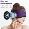 MUSICOZY White Noise Bluetooth Sleep Mask with 8 Soothing Sounds & 3D Wireless Sleep Headphones, Bluetooth Sleeping Headphones for Yoga Travel Office Relaxation, Tech Gadgets Gifts, Lavender Purple - Image 5