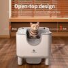 Furoomatepet Self-Cleaning Litter Box, Open-Top Automatic Cat Litter Box, Easy Maintenance, with Built-in Safety Features and Odor Control - Image 3