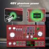 Hayner-Seek Podcast Equipment Bundle for 2,Audio Interface DJ Mixer With 3.5mm XLR Condenser Microphone for Living Streaming,Recording,Gaming,TikTok,YouTube,PC,Smartphone (Red) - Image 6