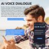 YQJYBD Hy-C8 Pro Multifunctional AI Bluetooth Smart Glasses, Wireless Headphones for Music & Calls, Supports 75 Languages, White - Image 6
