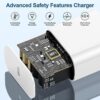 iPhone 16 15 Fast Charger and 10ft Type C to C Cable Cord Long, 20W USB C Charging Block Plug for Apple iPhone 16 Pro/16 Plus/15 Pro Max/15/iPad Power Adapter Cube/AirPods Max 2 (2024)/Pro 2nd Gen/4 - Image 5