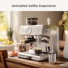 Kismile Espresso Machine with Grinder, 20 Bar Automatic Espresso Maker with Milk Frother Steam Wand, Removable Water Tank for Latte & Cappuccino, Professional Coffee Machine for Home (Stainless Steel) - Image 2
