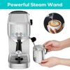 CASABREWS 3700 Essential Espresso Machine 20 Bar, Stainless Steel Cappuccino & Latte Machine with Steam Frother for Home, 49oz Water Tank, Silver - Image 4