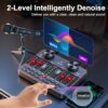Podcast Equipment Bundle for 2 Mic Tiktok Video Content Creator Kit, Audio Interface DJ Mixer Sound Card/Board Condenser Microphone for Studio Smartphone/PC/Laptop Broadcast Recording/Live Stream - Image 5