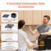 COSORI Air Fryer Toaster Oven Combo, 10 Qt Family Size, 14-in-1 Functions with Dehydrate, Roast, Smart Control Through Phone & Voice, 1000+ In-APP Recipes & 6 Dishwasher -Safe Accessories, Black - Image 8