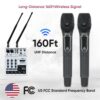 Professional Audio Mixer with Dual Wireless Microphone system set, 4-Channel Mixer, for karaoke, Singing, Amplifier, DJ Mixer, podcast interface, live, MP3, USB sound mixing console (GD Guarda US-88M) - Image 6