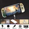 Orzly Accessory Bundle kit for Nintendo Switch Oled Accessories Essentials Pack Case and Screen Protector Comfort Grip Cover Headphones charger cable Games holder and more - Gift boxed OLED Edition - Image 7