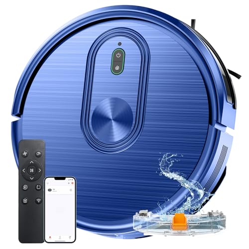 Robot Vacuum and Mop Combo: Robot Vacuum Cleaner 2500Pa Strong Suction & Tangle-Free & Alexa/APP Control & Schedule Cleaning, Self-Charging Robotic Vacuum for Pet Hair, Hard Floor, Carpet Vacuuming