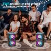 TPyesss Bluetooth Speakers, 80W(Peak) Wireless TWS Portable Bluetooth Speaker, Beat-Driven Lights, 100dB Loud Stereo Speaker with BassUp, Speakers with Subwoofer for Outdoor, Party, Camping - Image 3