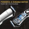 PRITECH Beard Trimmer for Men, 3 in 1 Hair Trimmer for Men Kit, Nose Ear Trimmer, Micro Shaver, Mens Grooming Set Cordless with LED Display IPX6 Waterproof (Silver) - Image 4
