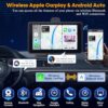 Car Screen Portable Carplay for Apple: 7 Inch Android Auto - Wireless Car Play with Backup Camera,2.5K Dash Cam,GPS Navigation,Car Audio Receivers Bluetooth,Mirror Link, Bluetooth,FM,Siri AMTIFO A28 - Image 4