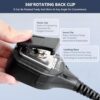 Radio Mic with Reinforced Cable Compatibility for Motorola Two Way Radios PMMN4013 PMMN4013A and CLS1410 XTN GTX RDX CP200 PR400 CT250 Radios Speaker Microphone with 3.5mm Audio Jack&Swivel Clip - Image 6