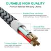 etguuds USB to USB C Cable 3ft, 2-Pack USB A to Type C Charger Cord Fast Charging for Samsung Galaxy A15 A25 A35 A55 A54, S24 S23 S22 S21 S20 S10 S10E, Note 20 10, Moto G, for iPhone 16 15, Gray - Image 6
